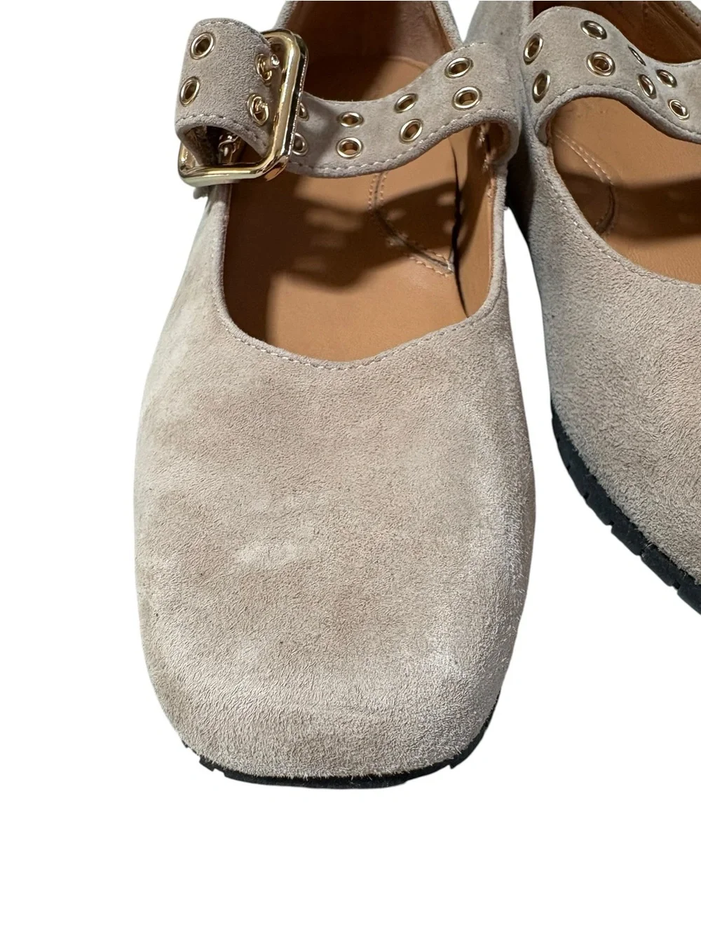 L'Amour Des Pieds Tanzy Suede Mary Jane Taupe - Size 7 NWOT